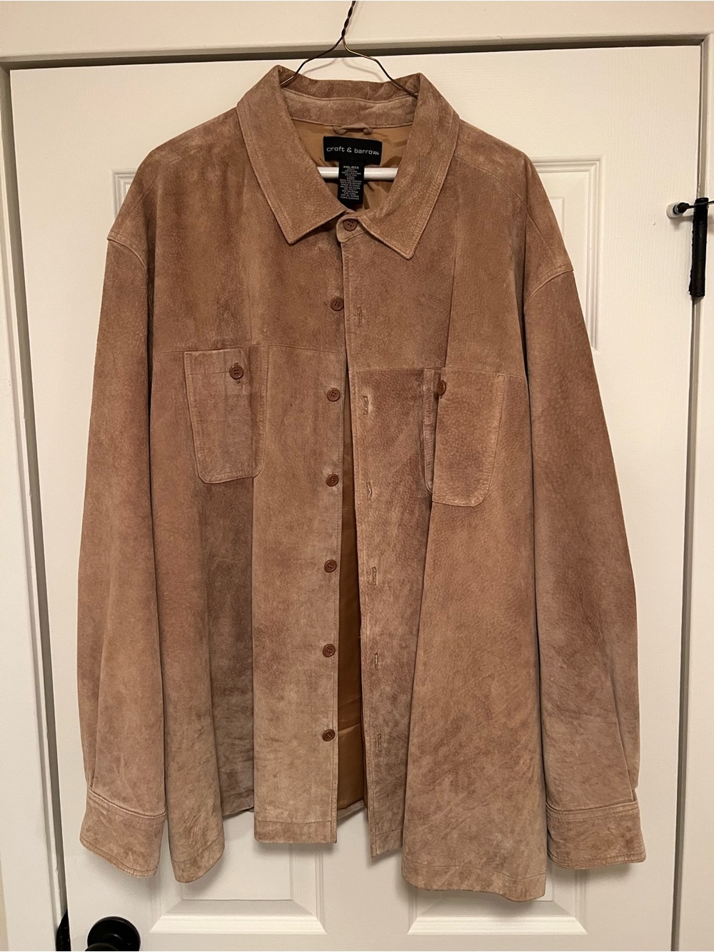 croft & barrow Men's Brown Suede Shirt Jacket